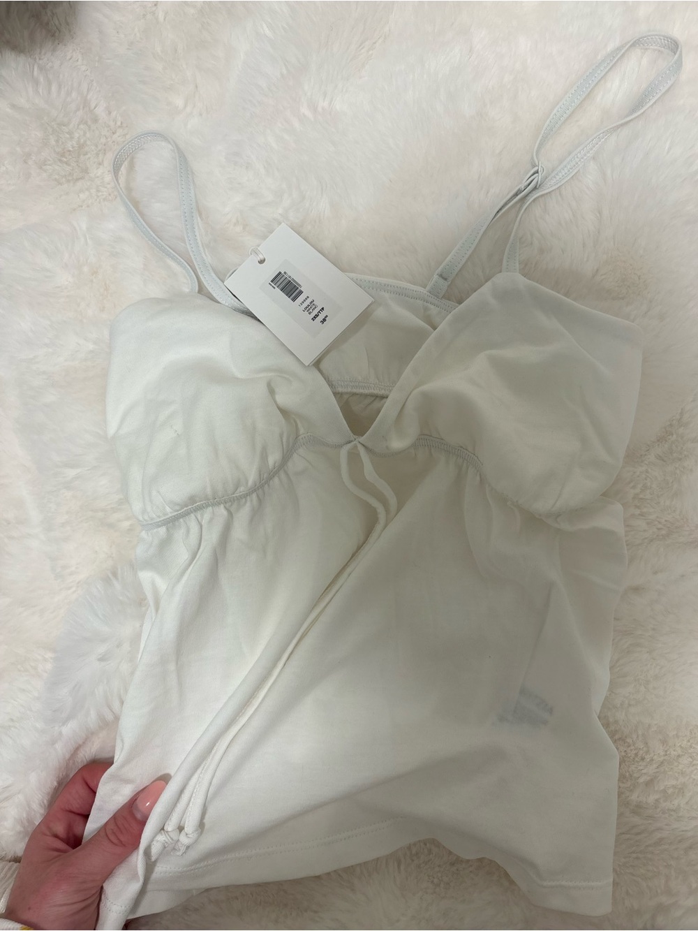 Aritzia Sunday Best White Spaghetti-Strap Cami